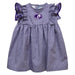 North Alabama Lions Embroidered Purple Gingham Ruffle Dress