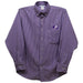 North Alabama Lions Embroidered Purple Gingham Long Sleeve Button Down