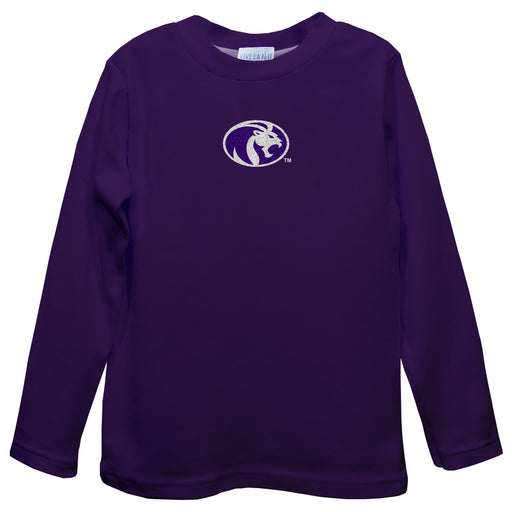 North Alabama Lions Embroidered Purple knit Long Sleeve Boys Tee Shirt