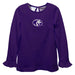 North Alabama Lions Embroidered Purple Knit Long Sleeve Girls Blouse