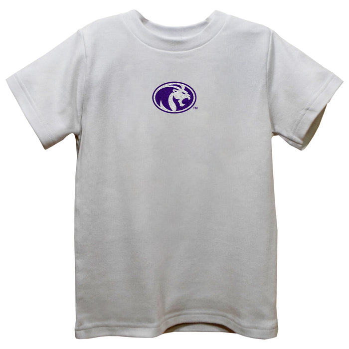 North Alabama Lions Embroidered White Knit Short Sleeve Boys Tee Shirt