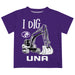 North Alabama Lions Vive La Fete Excavator Boys Game Day Purple Short Sleeve Tee