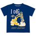 University of New Haven Chargers Vive La Fete Excavator Boys Game Day Blue Short Sleeve Tee