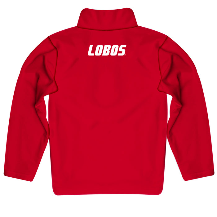 New Mexico Lobos Vive La Fete Logo and Mascot Name Womens Red Quarter Zip Pullover - Vive La Fête - Online Apparel Store