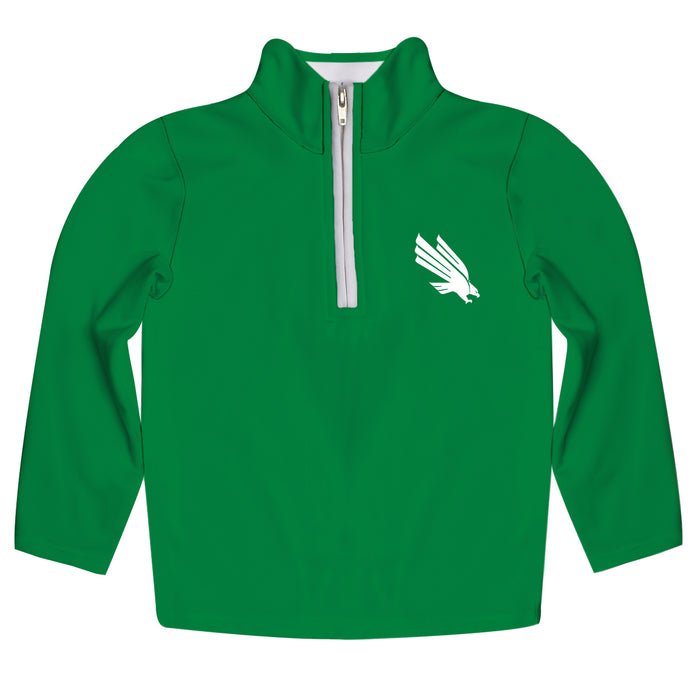 North Texas Mean Green Hand Sketched Vive La Fete Impressions Artwork  Green Quarter Zip Pullover V1