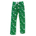 North Texas Mean Green Repeat Print Hand Sketched Vive La Fete Impressions Artwork Womens  Green  Lounge Pants