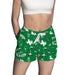 North Texas Mean Green Repeat Print Hand Sketched Vive La Fete Impressions Artwork Womens Green Lounge Shorts