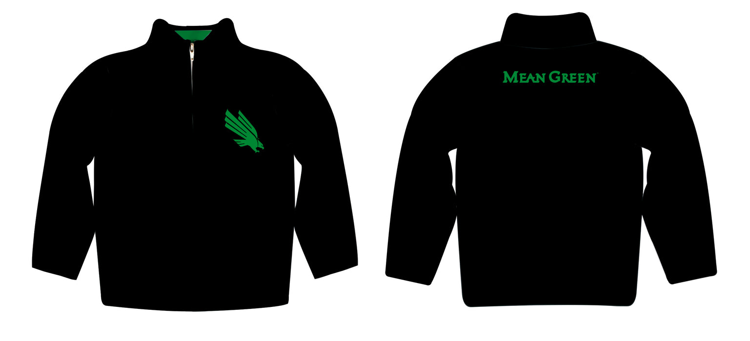 North Texas Mean Green Vive La Fete Logo and Mascot Name Womens Black Quarter Zip Pullover - Vive La Fête - Online Apparel Store