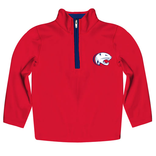 South Alabama Jaguars Hand Sketched Vive La Fete Impressions Artwork  Red Quarter Zip Pullover V1