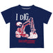 South Alabama Jaguars Vive La Fete Excavator Boys Game Day Blue Short Sleeve Tee