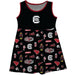 South Carolina Gamecocks Sleeveless Tank Dress Girls Black Repeat Print Hand Sketched Vive La Fete Impressions