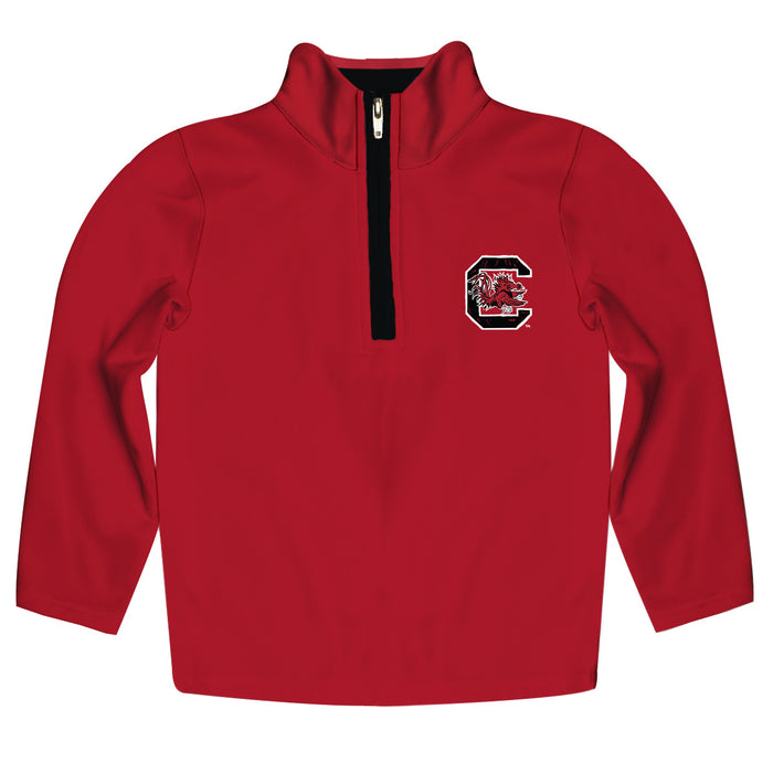 South Carolina Gamecocks Vive La Fete Impressions Artwork Garnet Quarter Zip Pullover V1