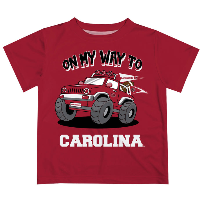 South Carolina Gamecocks  Vive La Fete Monster Truck Boys Game Day Garnet Short Sleeve Tee