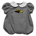 Southern Miss Golden Eagles Embroidered Black Gingham Girls Baby Bubble Short Sleeve