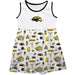 Southern Miss Golden Eagles Sleeveless Tank Dress Girls White Repeat Print Hand Sketched Vive La Fete Impressions