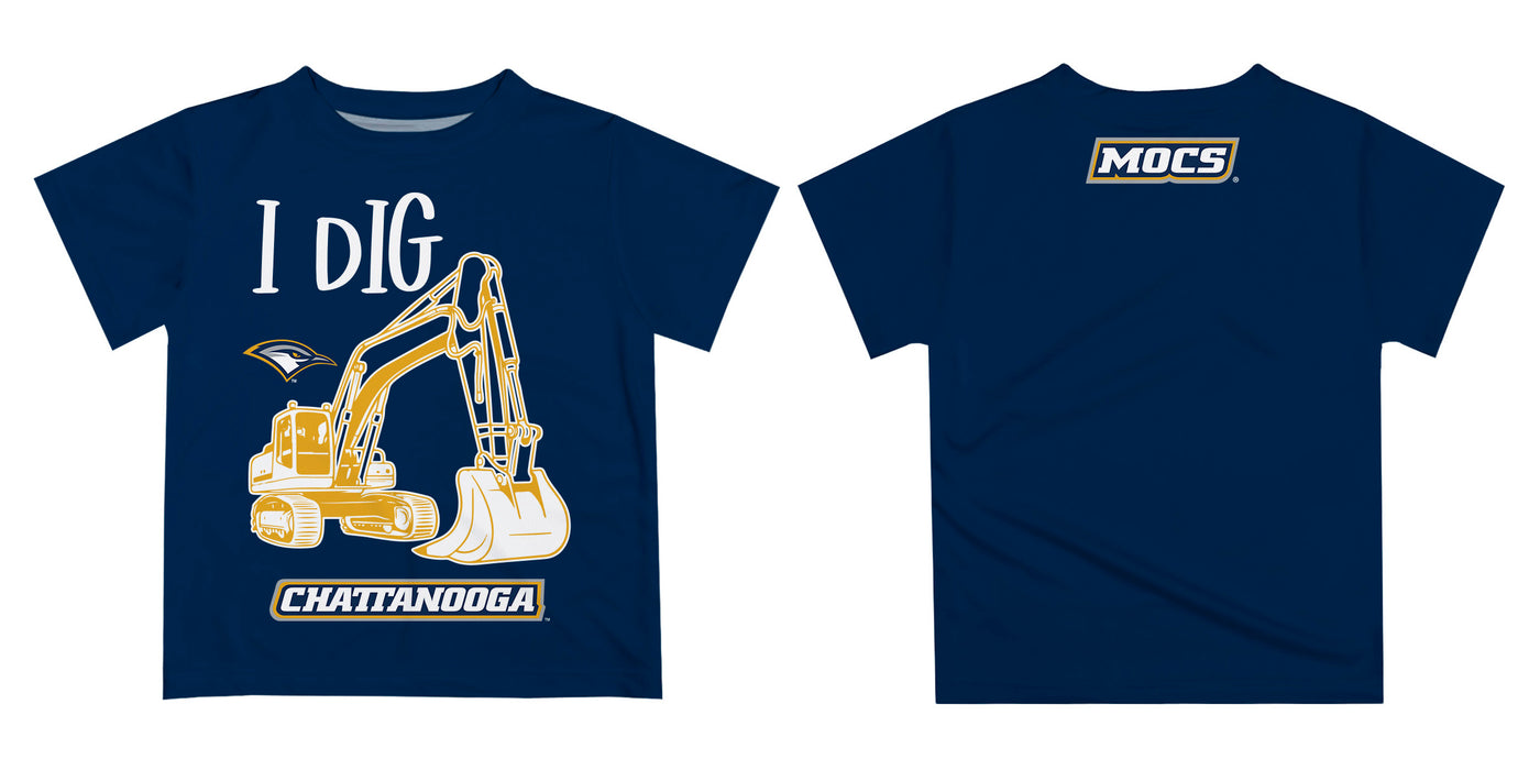 Tennessee Chattanooga Mocs Vive La Fete Excavator Boys Game Day Blue Short Sleeve Tee - Vive La Fête - Online Apparel Store