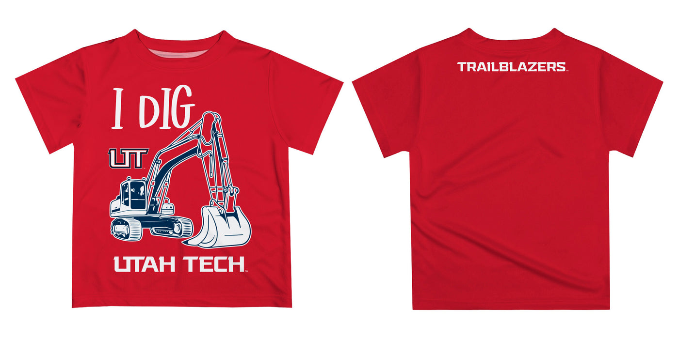 Utah Tech University Trailblazers Vive La Fete Excavator Boys Game Day Red Short Sleeve Tee - Vive La Fête - Online Apparel Store