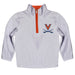 Virginia Cavaliers UVA Hand Sketched Vive La Fete Impressions Artwork  White Quarter Zip Pullover V1