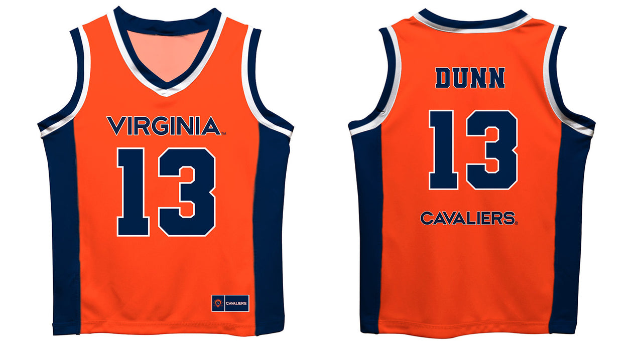 Virginia Cavaliers UVA Vive La Fete Ryan Dunn Game Day Orange Boys Basketball Jersey