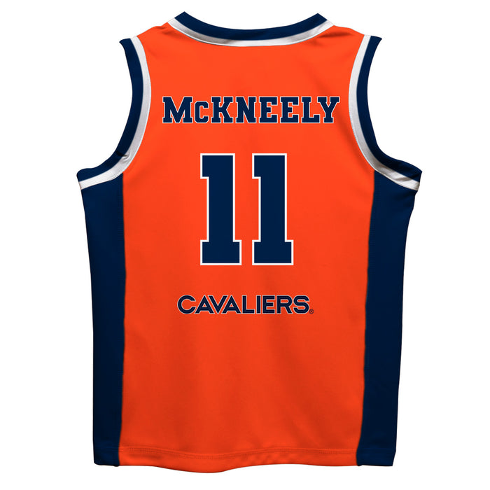 Virginia Cavaliers UVA Vive La Fete Isaac McKneely Game Day Orange Boys Basketball Jersey