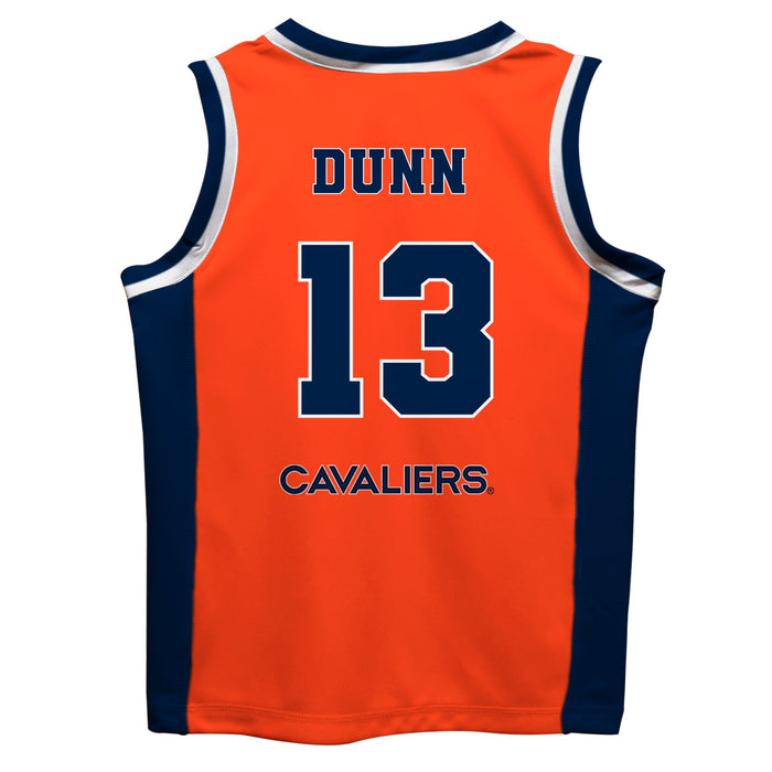 Virginia Cavaliers UVA Vive La Fete Ryan Dunn Game Day Orange Boys Basketball Jersey