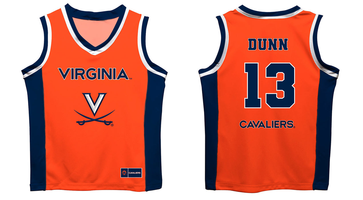 Virginia Cavaliers UVA Vive La Fete Ryan Dunn Game Day Orange Boys Basketball Jersey