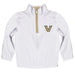 Vanderbilt University Commodores Hand Sketched Vive La Fete Impressions Artwork  White Quarter Zip Pullover V1