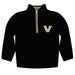 Vanderbilt University Commodores Hand Sketched Vive La Fete Impressions Artwork  Black Quarter Zip Pullover V1