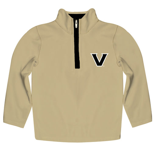 Vanderbilt University Commodores Hand Sketched Vive La Fete Impressions Artwork  Gold Quarter Zip Pullover V1