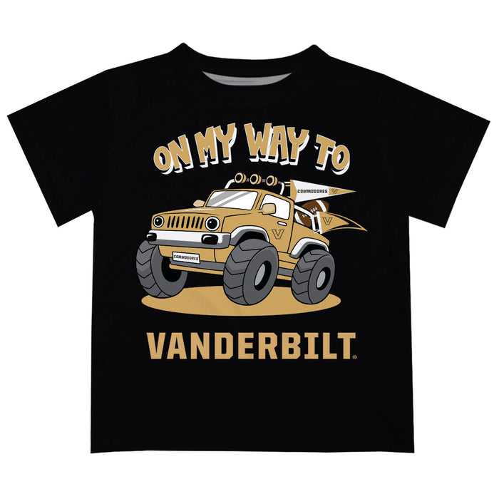 Vanderbilt University Commodores  Vive La Fete Monster Truck Boys Game Day Black Short Sleeve Tee