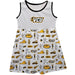 VCU Rams Virginia Commonwealth Sleeveless Tank Dress Girls White Repeat Print Hand Sketched Vive La Fete Impressions