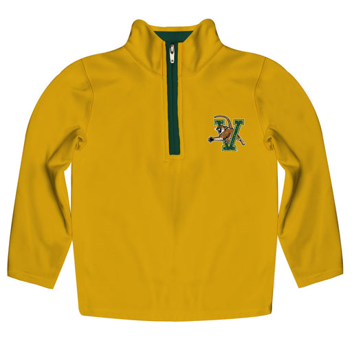 Vermont Catamounts Hand Sketched Vive La Fete Impressions Artwork Gold Quarter Zip Pullover