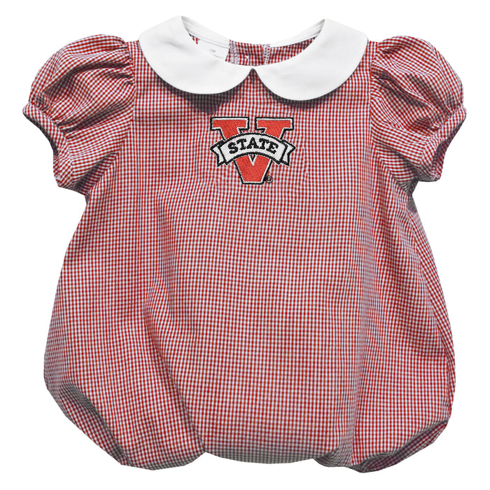 Valdosta Blazers Embroidered Red Cardinal Girls Baby Bubble Short Sleeve