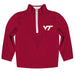 Virginia Tech Hokies VT  Hand Sketched Vive La Fete Impressions Artwork  Red Quarter Zip Pullover V1