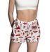 Virginia Tech Hokies VT  Repeat Print Hand Sketched Vive La Fete Impressions Artwork Womens White Lounge Shorts