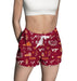 Virginia Tech Hokies VT  Repeat Print Hand Sketched Vive La Fete Impressions Artwork Womens Red Lounge Shorts