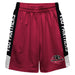 Virginia Union Panthers Vive La Fete Game Day Maroon Stripes Boys Solid Black Athletic Mesh Short