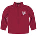 Virginia Union Panthers Vive La Fete Game Day Solid Red Quarter Zip Pullover Sleeves