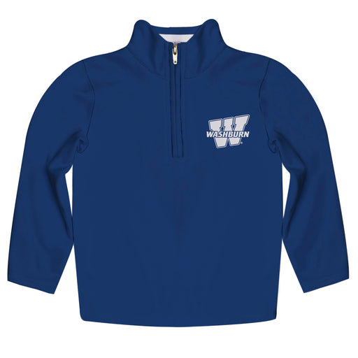 Washburn Ichabods Vive La Fete Game Day Solid Blue Quarter Zip Pullover Sleeves