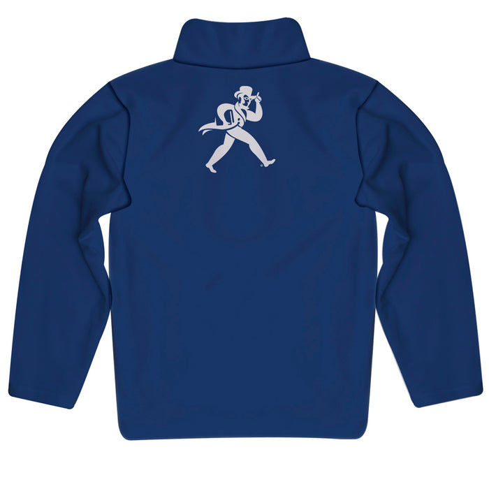 Washburn Ichabods Vive La Fete Game Day Solid Blue Quarter Zip Pullover Sleeves