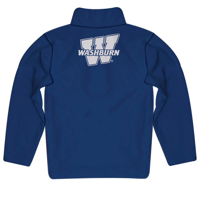 Washburn Ichabods Vive La Fete Logo and Mascot Name Womens Blue Quarter Zip Pullover - Vive La Fête - Online Apparel Store