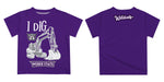 Weber State University Wildcats WSU Vive La Fete Excavator Boys Game Day Purple Short Sleeve Tee - Vive La Fête - Online Apparel Store