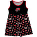 Western Kentucky Hilltoppers Sleeveless Tank Dress Girls Black Repeat Print Hand Sketched Vive La Fete Impressions