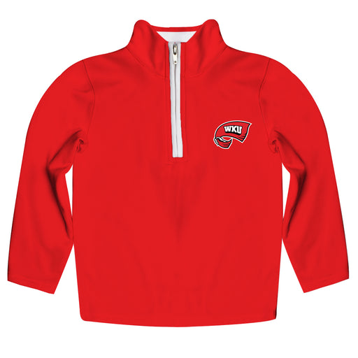 Western Kentucky Hilltoppers Hand Sketched Vive La Fete Impressions Artwork  Red Quarter Zip Pullover V1