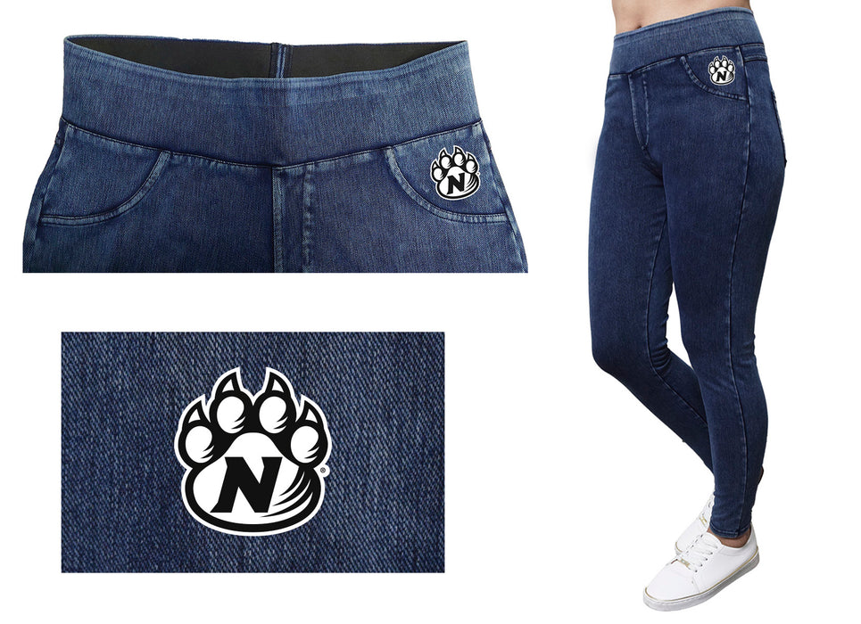 Northwest Missouri State University Bearcats Vive La Fete Game Day Collegiate Logo on Fake Pocket Women Green Jeggings