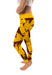 Western Michigan Broncos Vive La Fete Paint Brush Logo on Waist Women Gold Yoga Leggings - Vive La Fête - Online Apparel Store