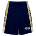 Wingate Bulldogs Vive La Fete Game Day Blue Stripes Boys Solid Gold Athletic Mesh Short