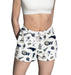 Wingate University Bulldogs Repeat Print Hand Sketched Vive La Fete Impressions Artwork Womens White Lounge Shorts