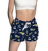 Wingate University Bulldogs Repeat Print Hand Sketched Vive La Fete Impressions Artwork Womens Navy Lounge Shorts