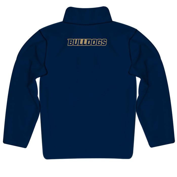 Wingate Bulldogs Vive La Fete Logo and Mascot Name Womens Navy Quarter Zip Pullover - Vive La Fête - Online Apparel Store